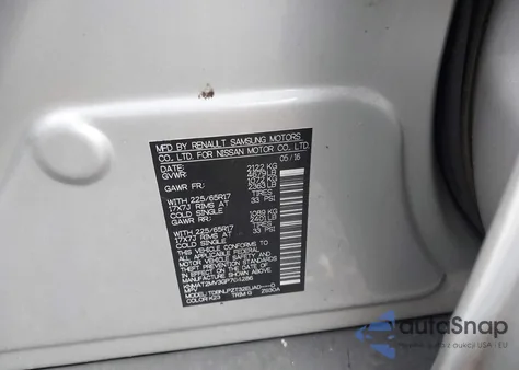 2016 Nissan Rogue S z USA, uszkodzony, nr VIN KNMAT2MV3GP704286